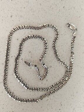 Vintage 18" Solid Sterling Silver Italian 925 Chain